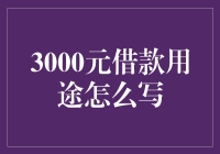 当借钱变成一场艺术：3000元借款用途怎么写？