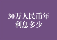 30万人民币年利息：探究不同投资方式下的收益