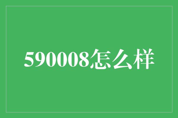 590008怎么样