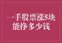 一手股票涨5块能挣多少钱：深入解读股票投资中的基础概念