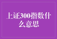 哎哟喂！上证300指数是啥东东？