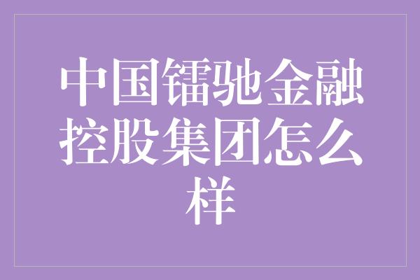 中国镭驰金融控股集团怎么样