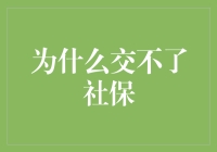 从社会保障制度谈起：为什么交不了社保