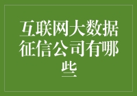 互联网大数据征信公司：在数字征信中引领潮流