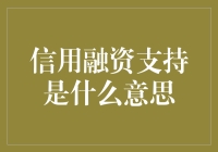 对不起，请问‘信用融资支持’到底是个啥？