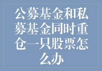 公募基金和私募基金同时重仓一只股票怎么办