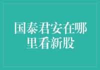 你寻找的新股，可能就在国泰君安的虚拟口袋中