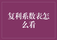 掌握复利系数表：精准计算复利收益的秘密武器