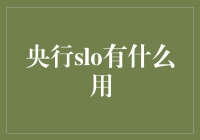 央行SLO是啥玩意儿？——揭秘那些让人一头雾水的金融术语