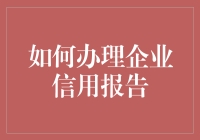 如何在金融领域中高效办理企业信用报告：一份专业指南