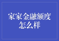 亲测推荐！家家金融额度测评报告