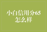 小白信用分65：探索信用评分背后的秘密