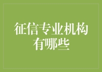 中国征信体系中不可或缺的专业机构