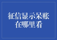 你可能不知道的秘密：征信报告中的呆账在哪里看