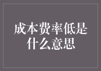 成本费率低？这不就是穷人友好吗？