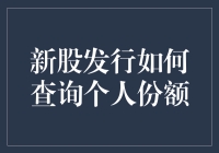 如何查询新股发行中的个人份额：一份详尽指南