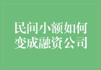 民间小额如何变成正规的金融公司：转型路径与重要性