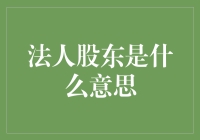 法人股东是什么意思：深入解析公司治理结构中的法人持股现象