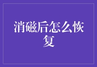 消磁后如何恢复：重新找回数据与磁性平衡的指南