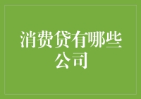 消费贷有哪些公司？——揭秘你的贷款选择！