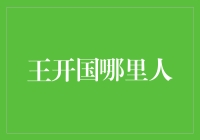 王开国是哪儿的人？揭秘中国股市的风云人物！