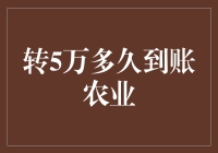 农业银行的神秘转款，转5万到账到底需要多久？