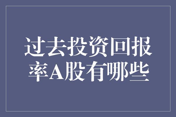 过去投资回报率A股有哪些