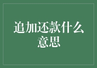 追加还款？别逗了，那是啥玩意儿？