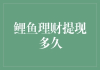 鲤鱼理财提现多久到账：探究理财产品资金流动性问题