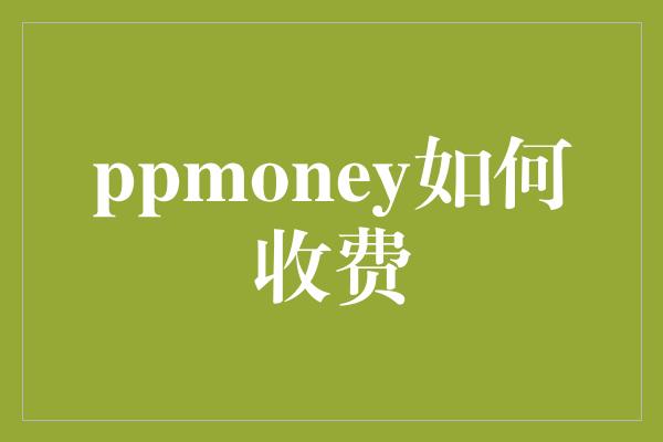 ppmoney如何收费